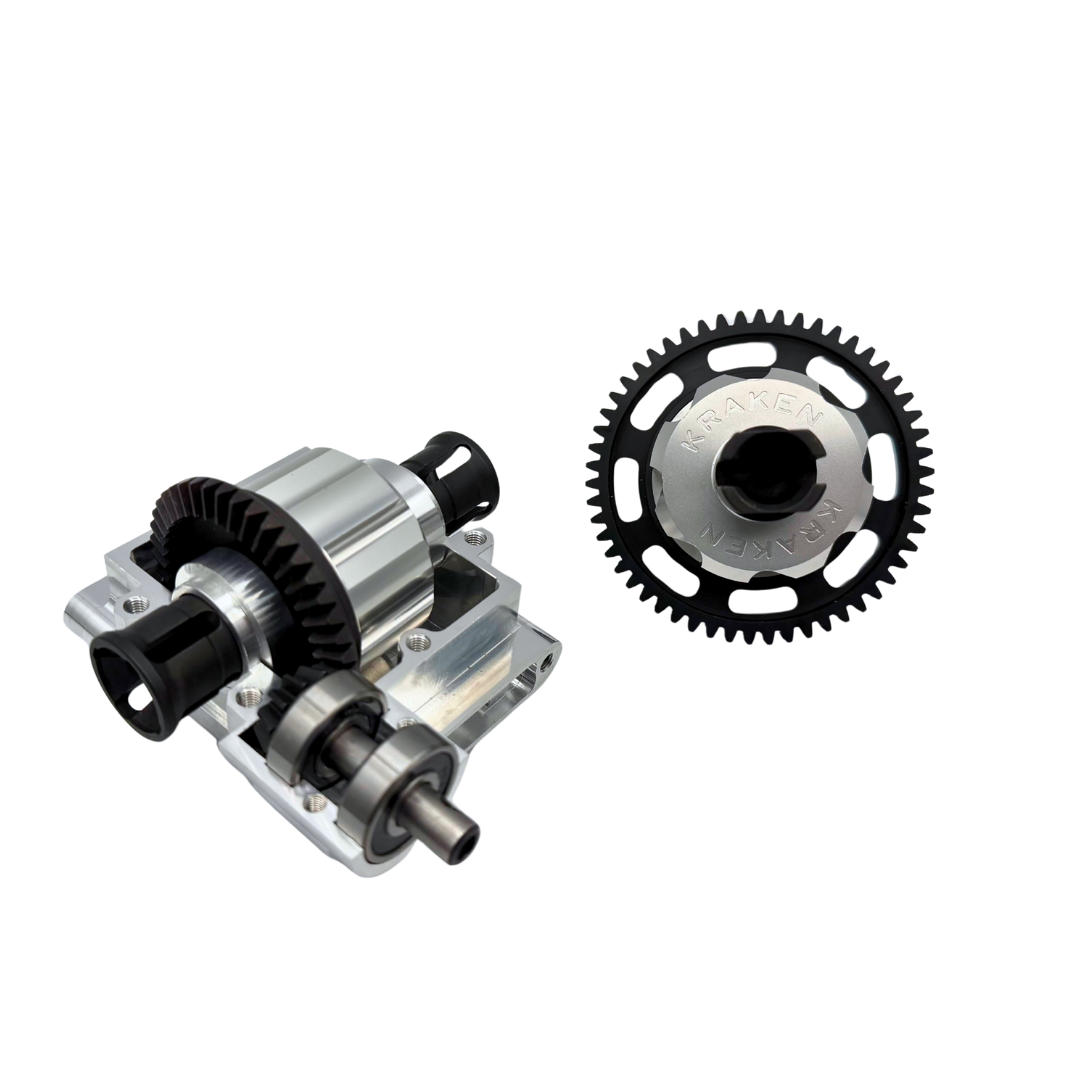 Kraken Billet Losi 5IVE-T Pin-less HD Bevel Gear Diff Conversion Kit