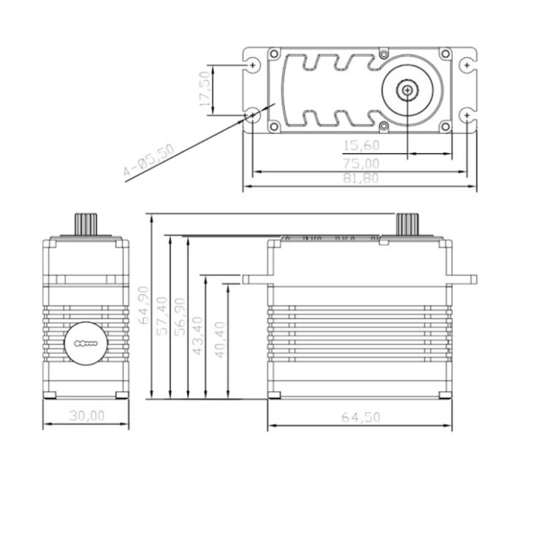 NSDRC RS2000 INSANE TORQUE 1/5 SCALE BRUSHLESS SERVO
