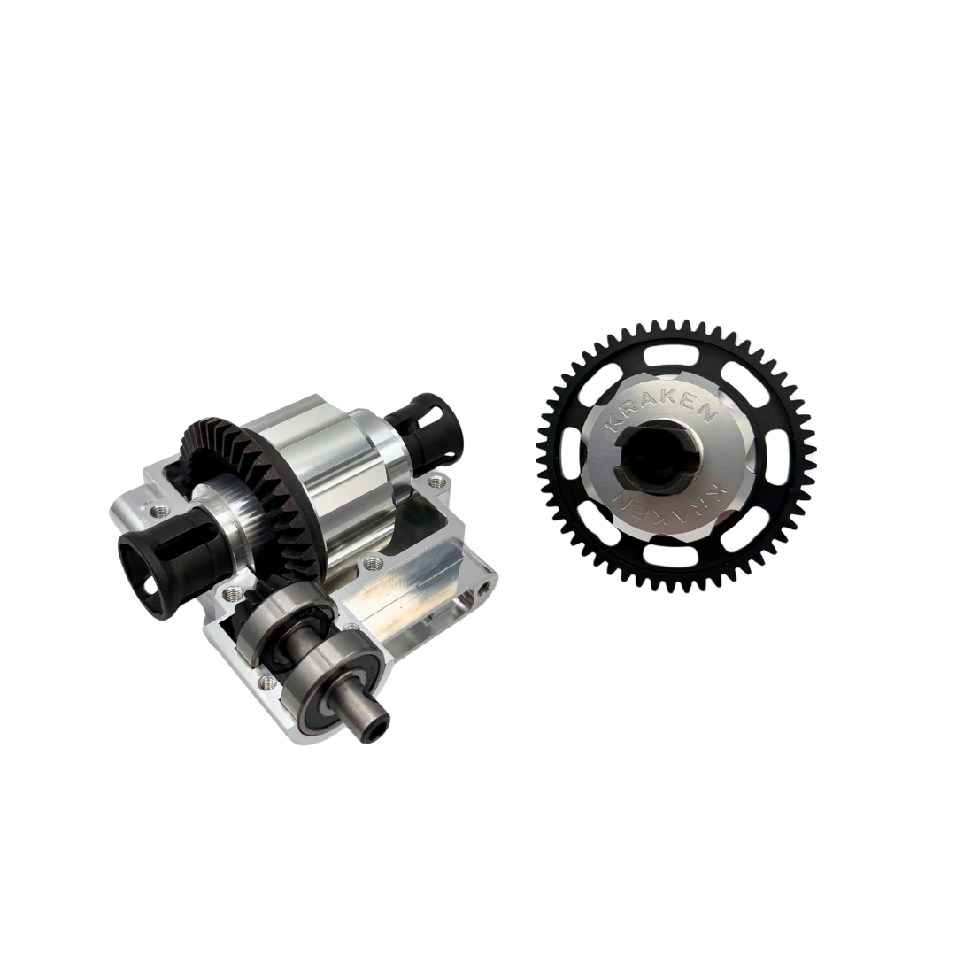 Kraken Billet Losi 5IVE-T Pin-less HD Bevel Gear Diff Conversion Kit