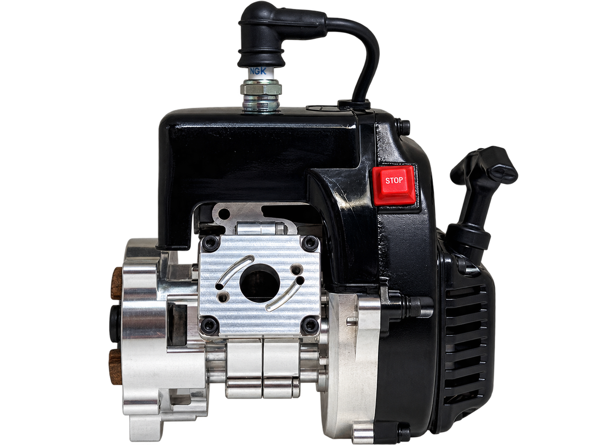 HPRC Billet Reed Case 34cc Race Ported Zenoah Engine