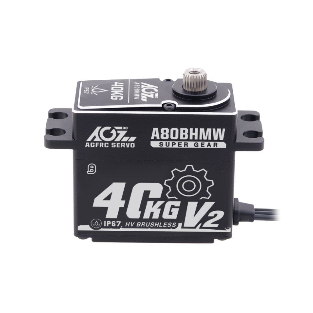 4Gkg RC servo with 'A80BHMW' model number on a white background