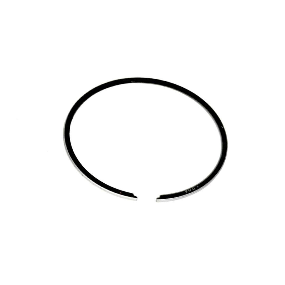 Black piston ring on a white background
