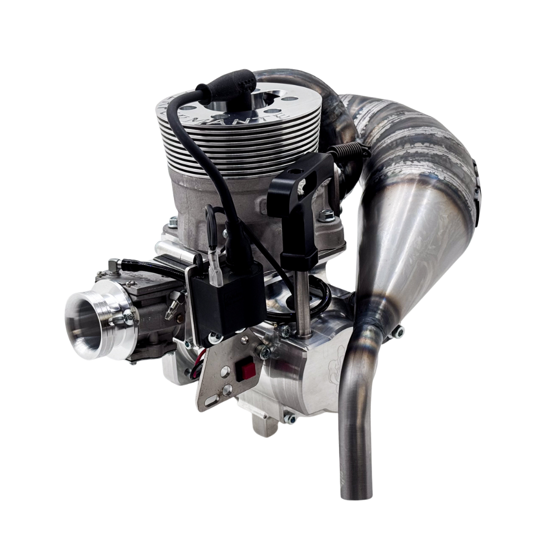 ALX Performante 71cc Malossi GSR46 GoPed engine kit shown from the carburettor rear side