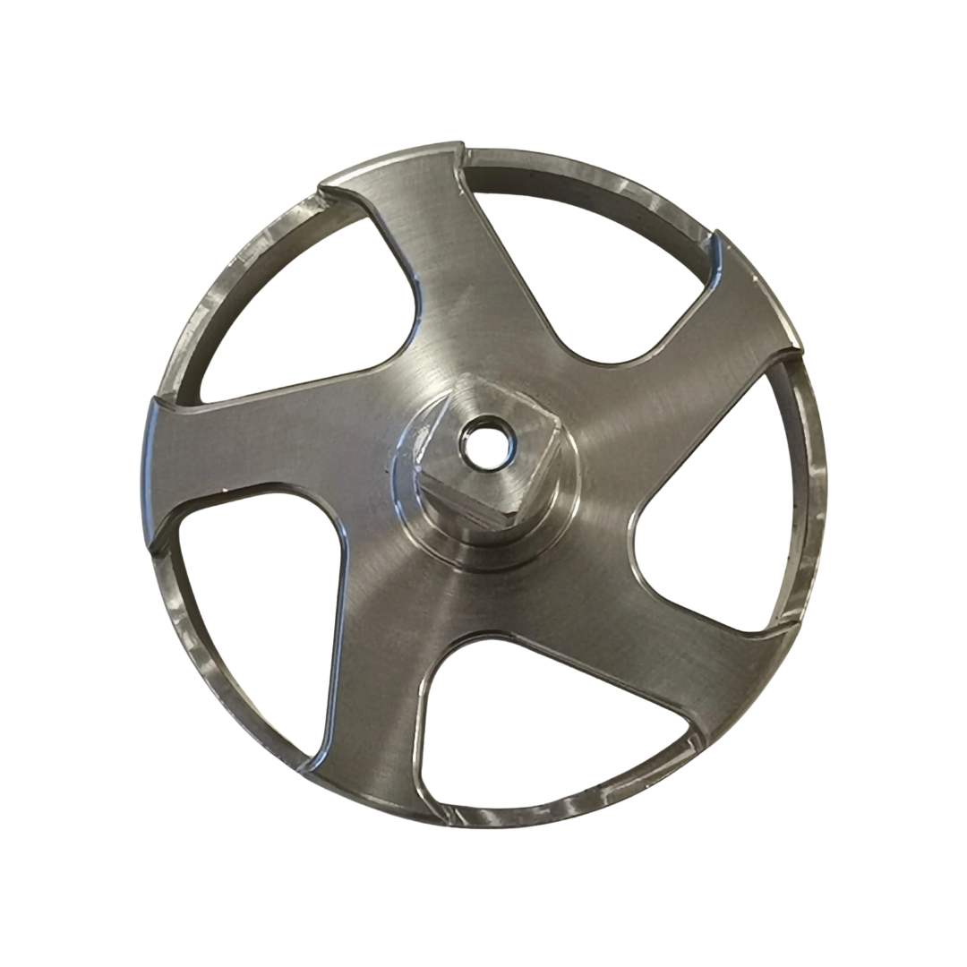 Metallic clutch bell on a white background