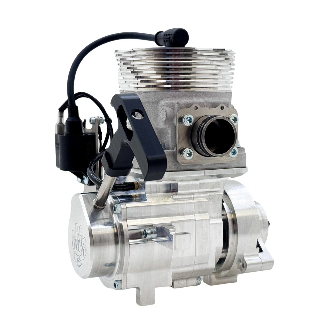 Mechanical pump or compressor on a white background