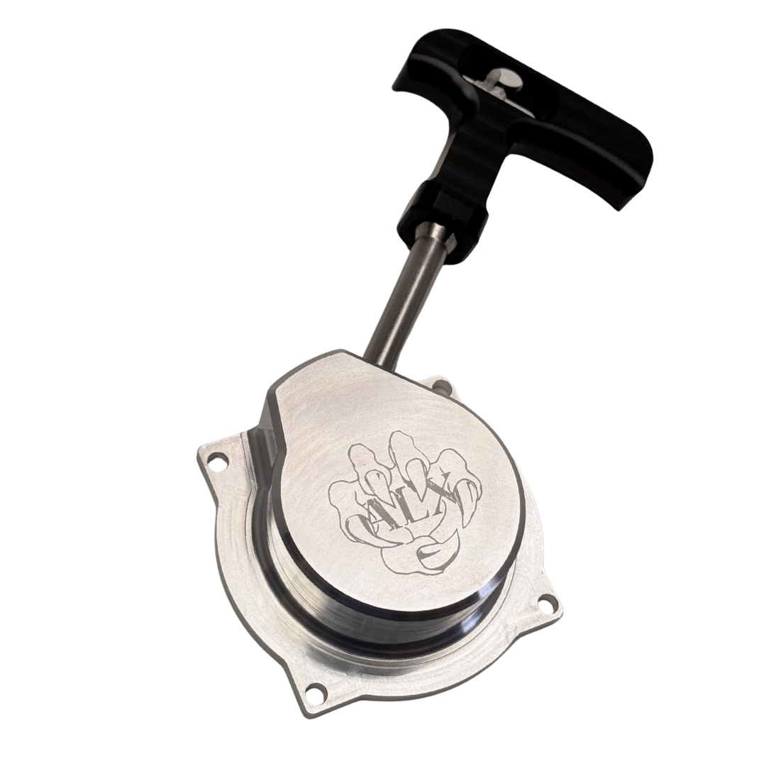 ALX Complete Replacement Pull starter with angled handle (RAW SILVER)