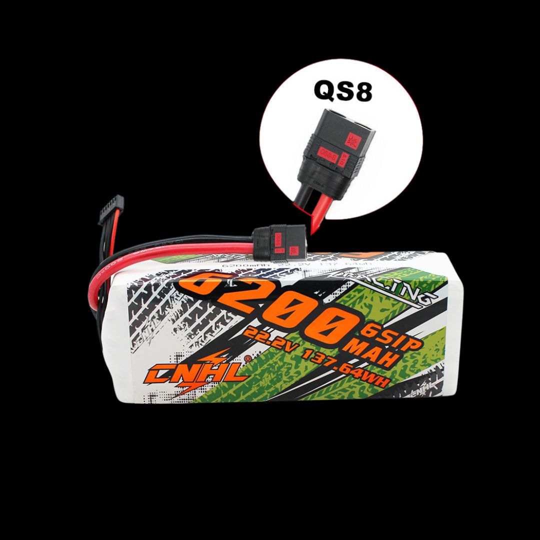 CNHL Racing Series 6200mAh 22.2V 6S 90C Lipo Battery with QS8 Plug