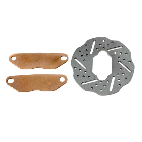 VEKTA brake disc and pads on a white background