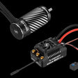 An image showing the Hobbywing Max5 Combo EZRUN G2 800KV motor and ESC set for remote control vehicles, with black, red, and silver colors.