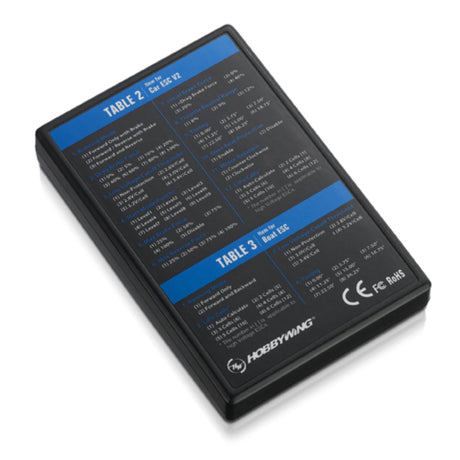 Hobbywing electronic device with text and branding on a white background