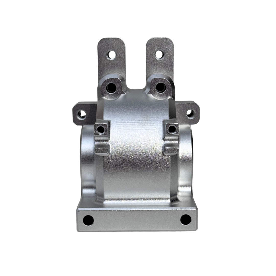 Metal mechanical component on a white background
