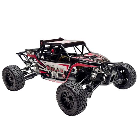 Model of a remote control off-road vehicle on a white background