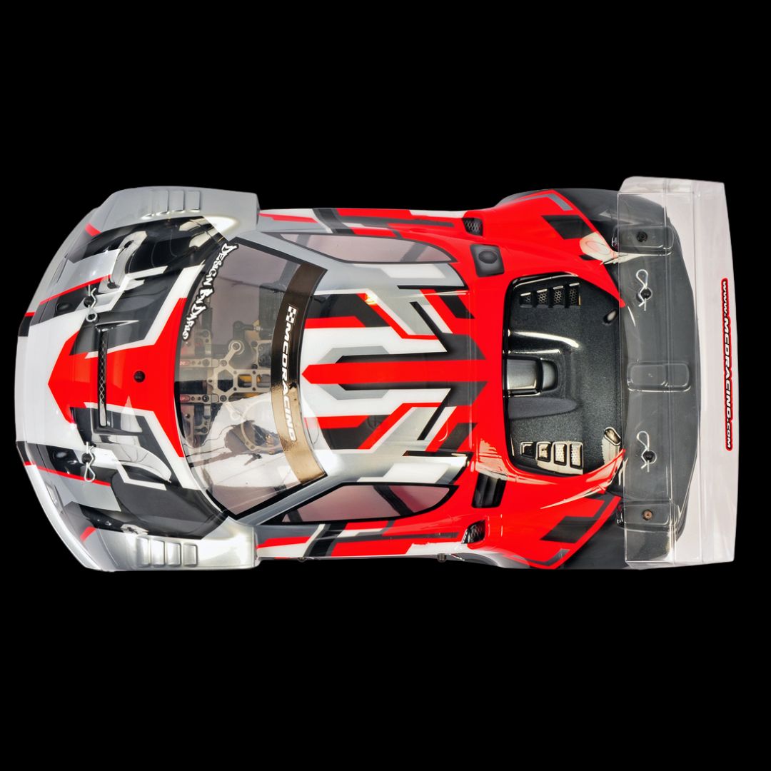 MCD OCTOX Ultimate with painted supercar body from the top down