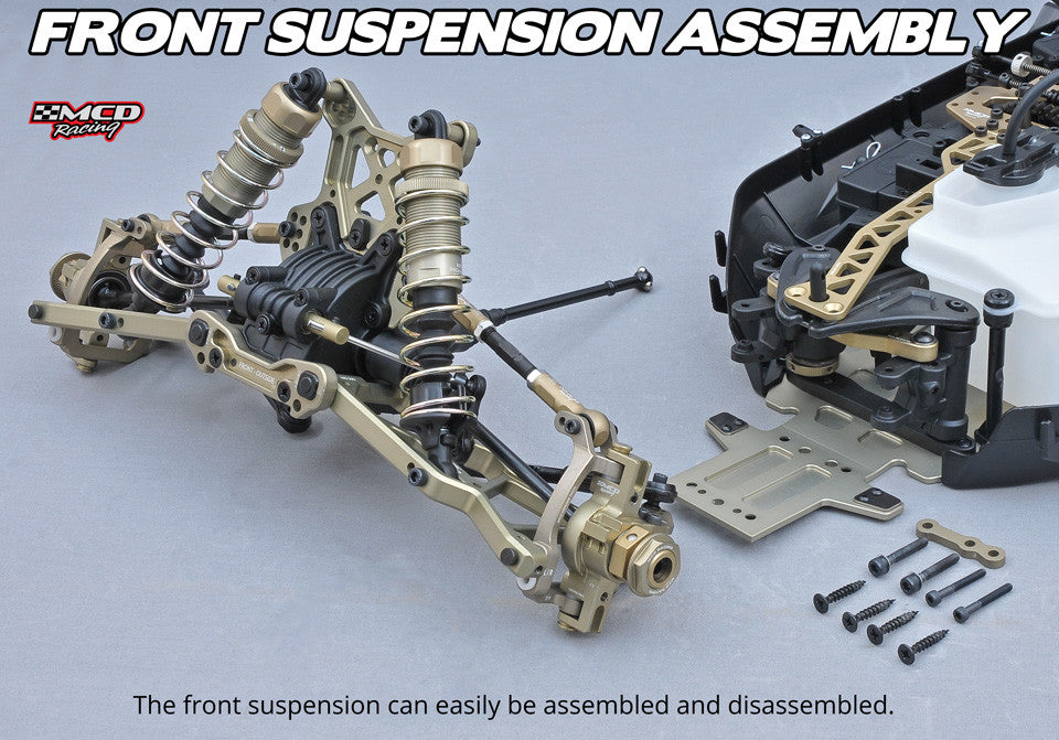 MCD FT-R Buggy front suspension with alloy upgrades
