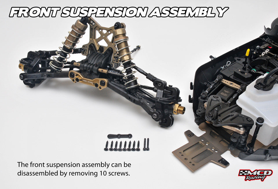 MCD RR5 easy removal of front suspension