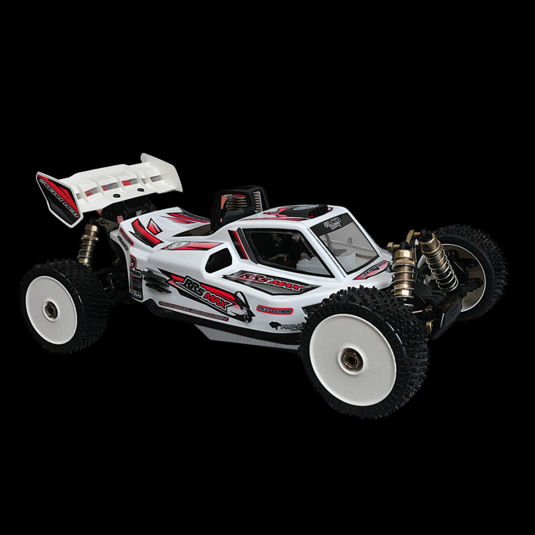 MCD RR5 Max Pro electric buggy with painted body and wing
