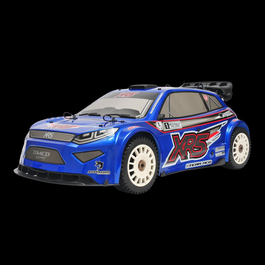MCD XR5 Rally RC with blue painted body shell
