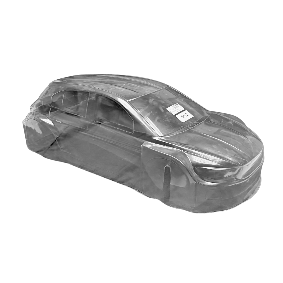 Clear car cover on a white background