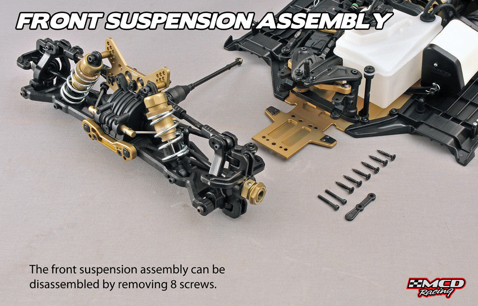 MCD XS5 easy access to suspension removal