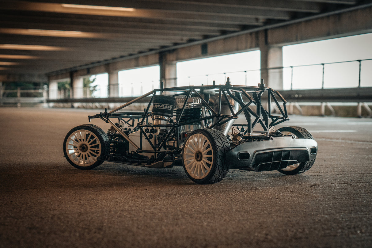 MCD XR5 in parking garage view of roll cage