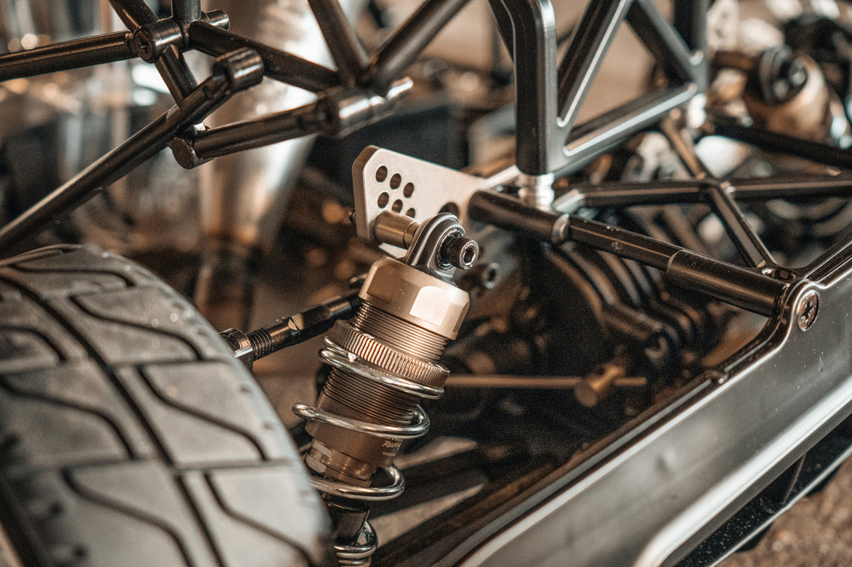 MCD Rally car front shock tower with adjustable mounting location