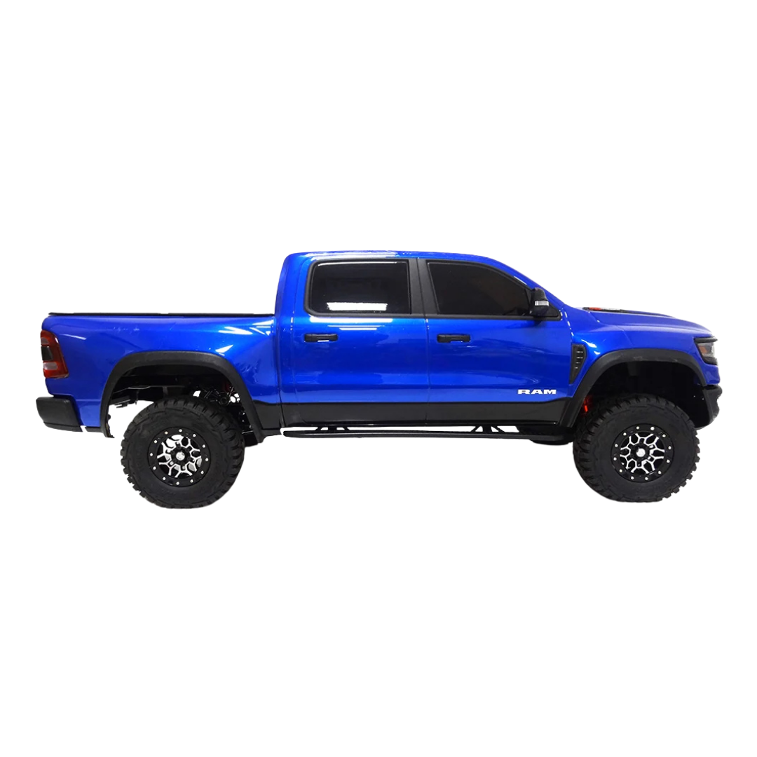 Blue Ram truck on a white background