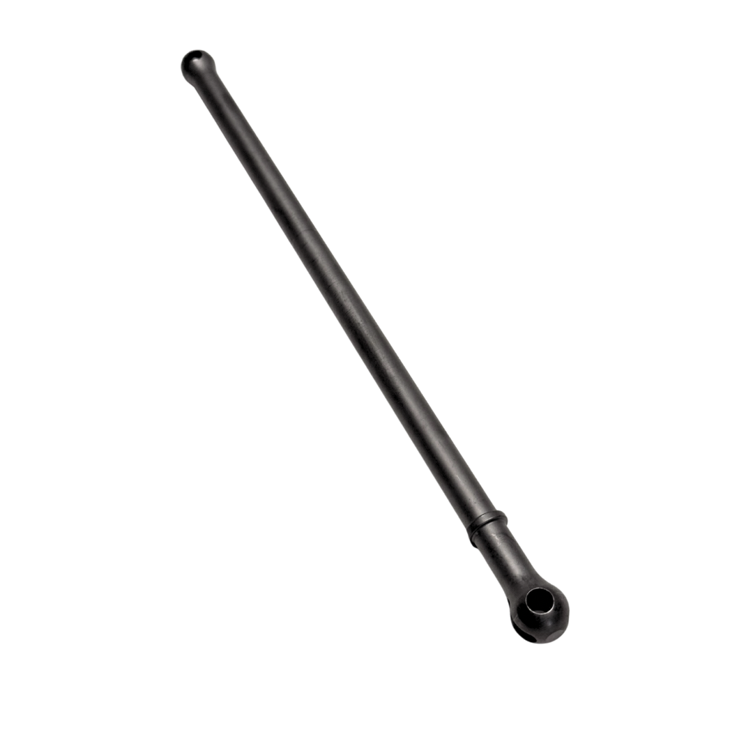 Black metal rod on a white background