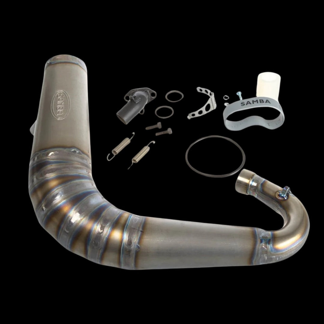 Samba V2 2025 Titanium Big Belly MCD Exhaust Pipe System - incl Custom Carbon Fibre Fitting Kit