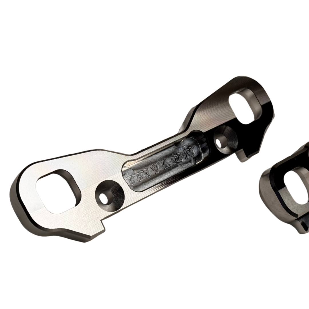 Taylor MCD Billet 7075 HD Front Hinge Pin Braces (2)