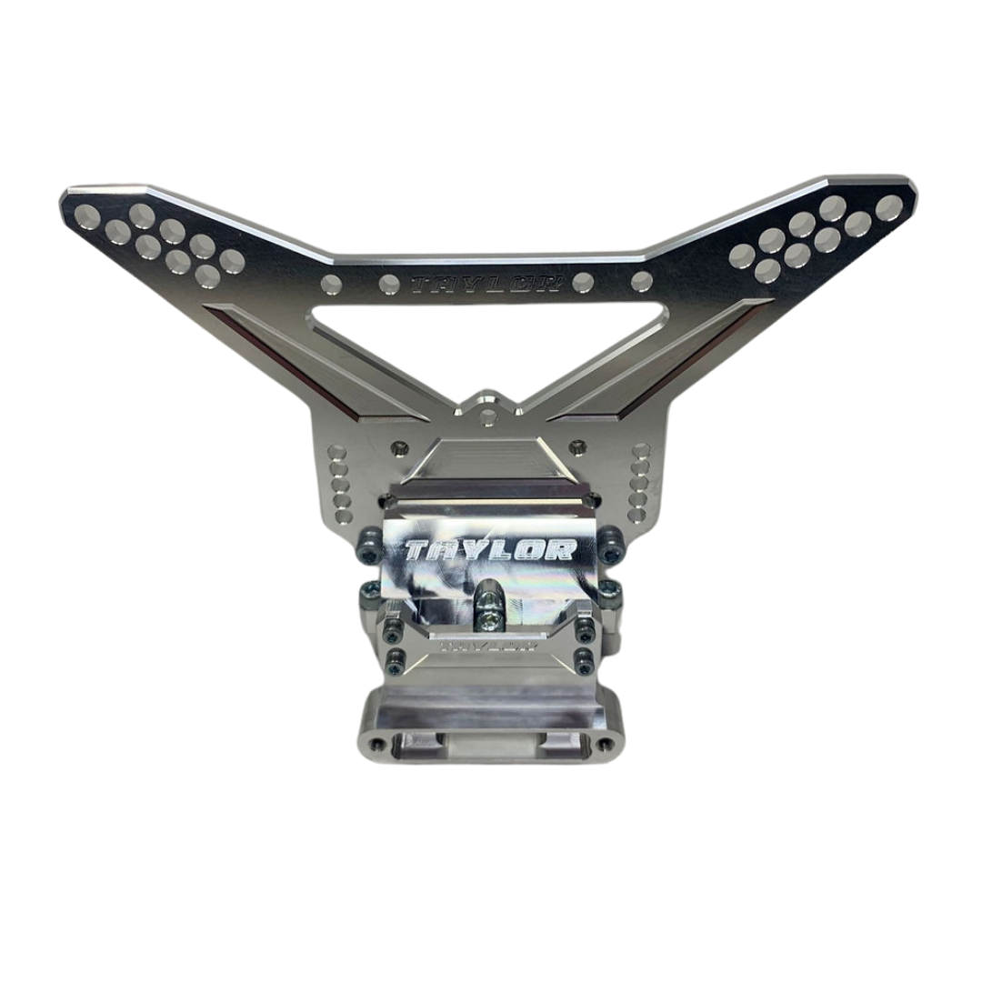 Metallic mechanical component with 'Taylor' branding on a white background
