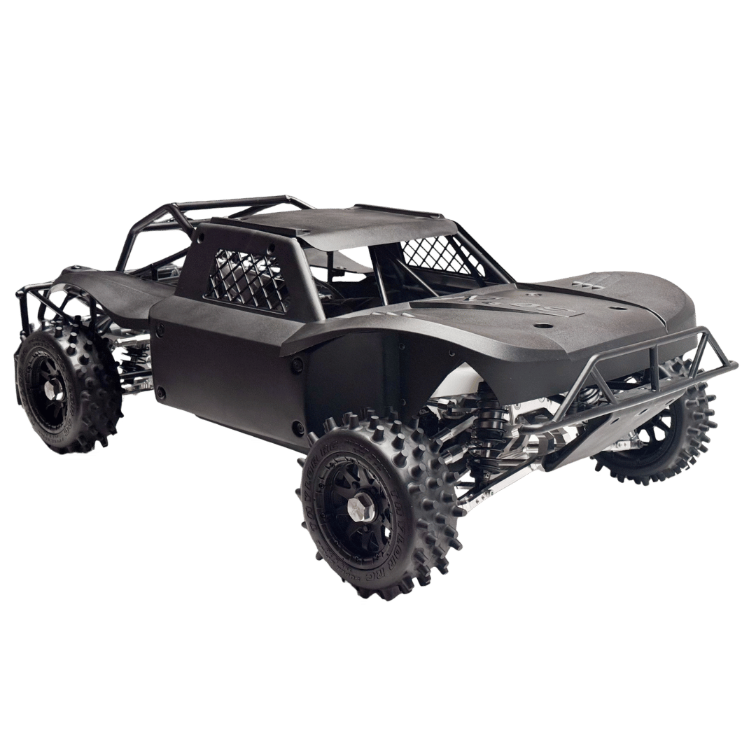 Black off-road vehicle model on a transparent background