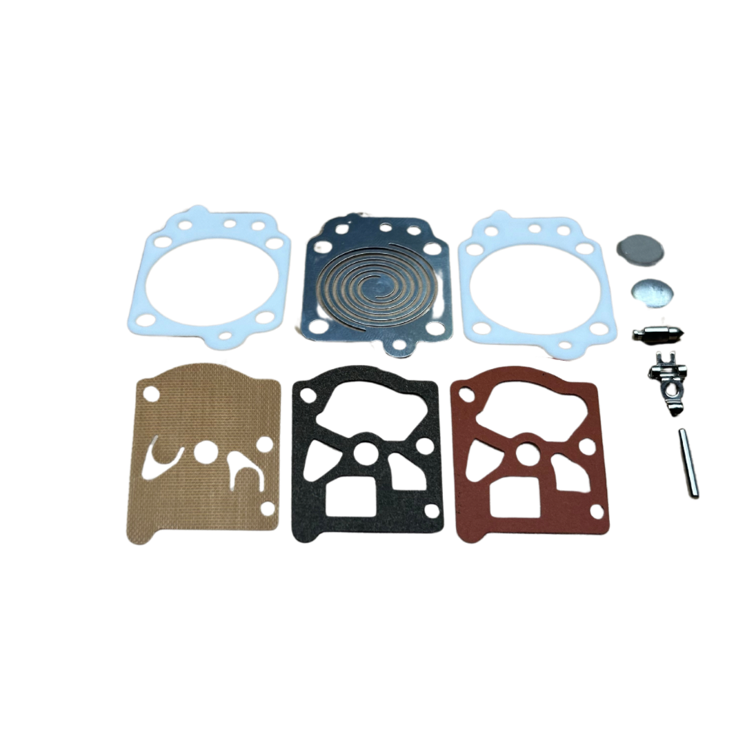 Set of gaskets and seals on a white background