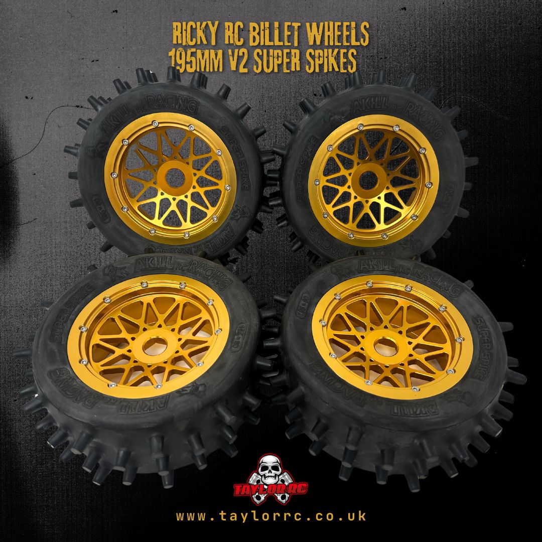 Ricky RC Billet Wheels 195mm V2 Super Spikes