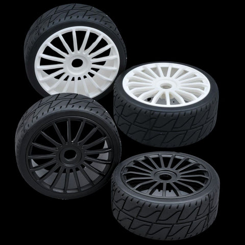 MCD Tyre 180 mm Asphalt + Wheels (Glued)  (One pair)