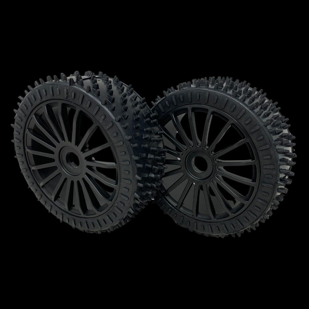 (HD glued) MCD 180mm Astro Max Hard Compound Tyres on Spoke Wheels