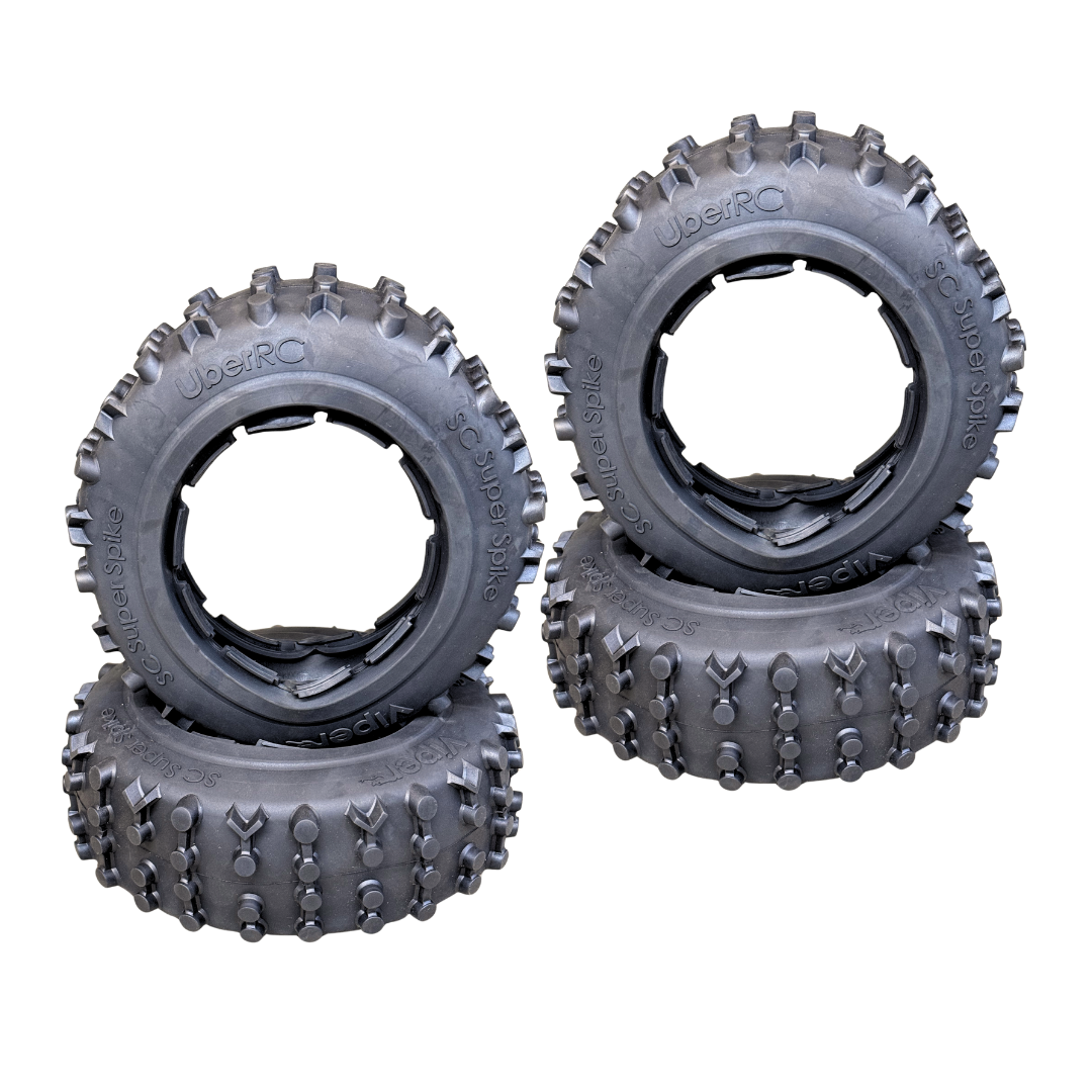 UBER RC Losi 5T & 5ive 2.0 Super Spike Tyre Set (4)