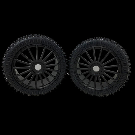 (HD glued) MCD 180mm Astro Max Hard Compound Tyres on Spoke Wheels  (One pair)