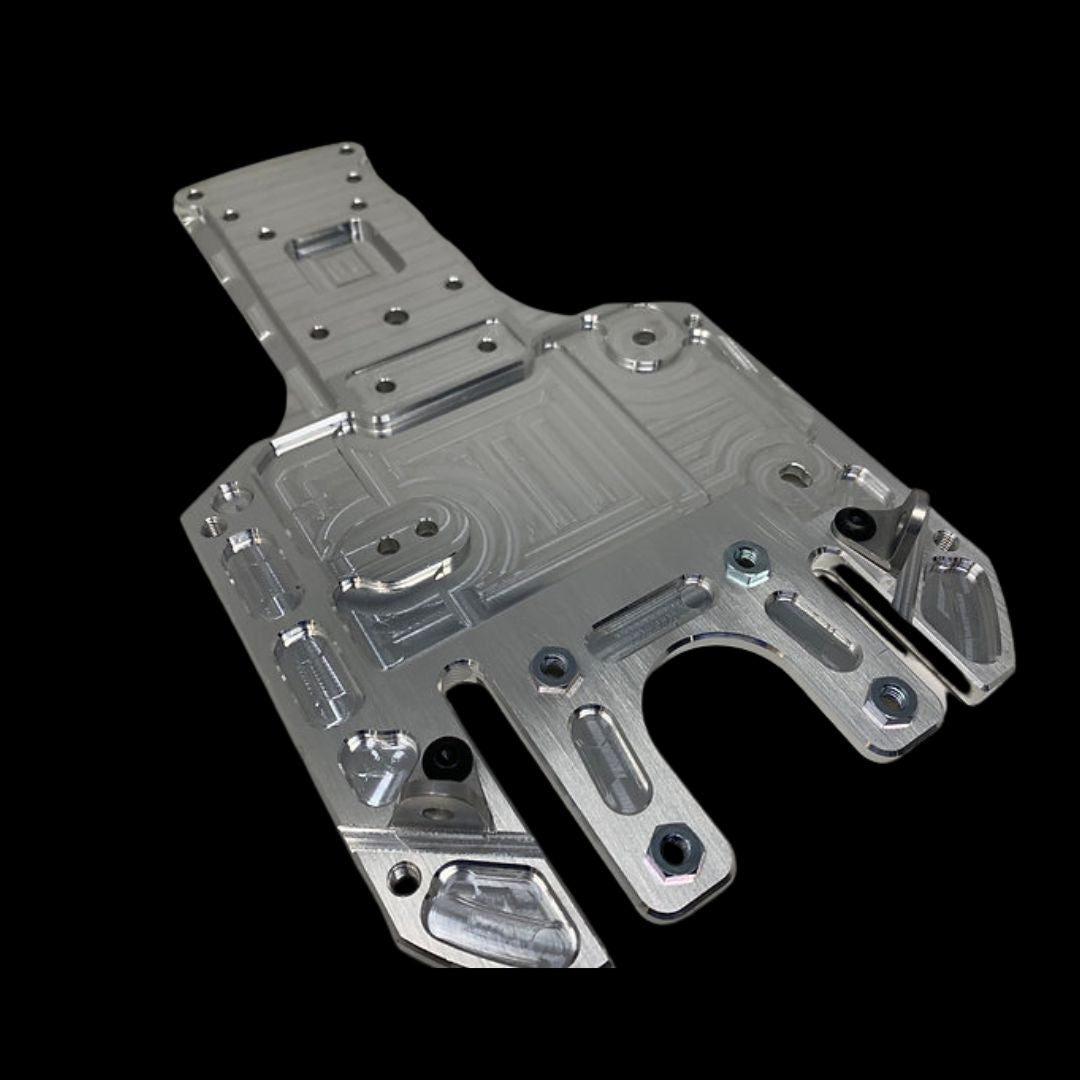 Modified RC BAJA Rear Chassis / Skid Plate Combo