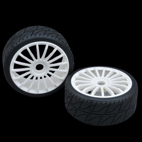 MCD Tyre 180 mm Asphalt + Wheels (Glued)  (One pair)