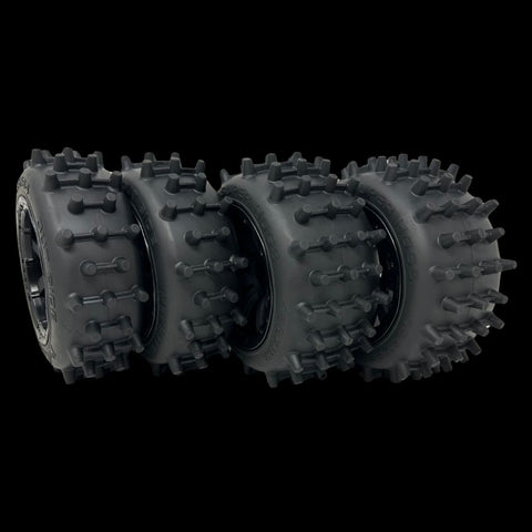 MadMax Super Hog Baja Front/Rear 186mm Spike Wheel/Tyre Set (4)