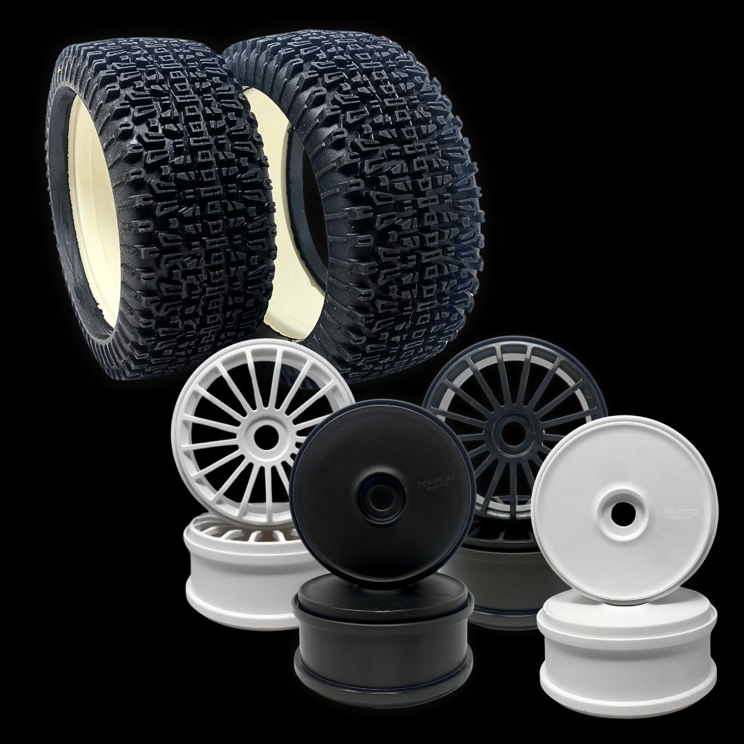 MCD Tyre 180 mm Dirt-Xross + Wheel Sets (One pair) – Taylor RC