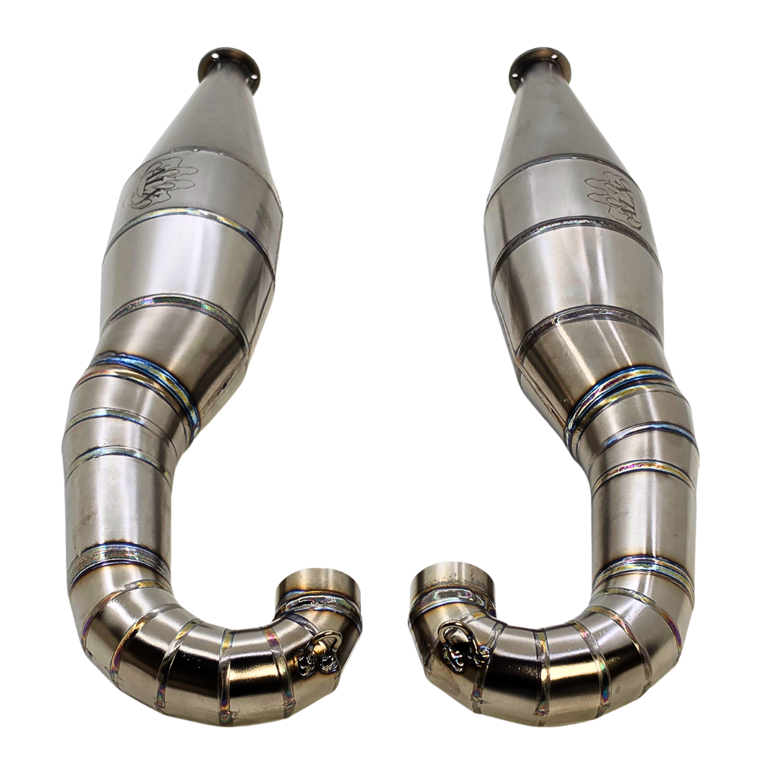 ALX Titanium 80-100cc Custom Baja Twin Exhaust Pipes