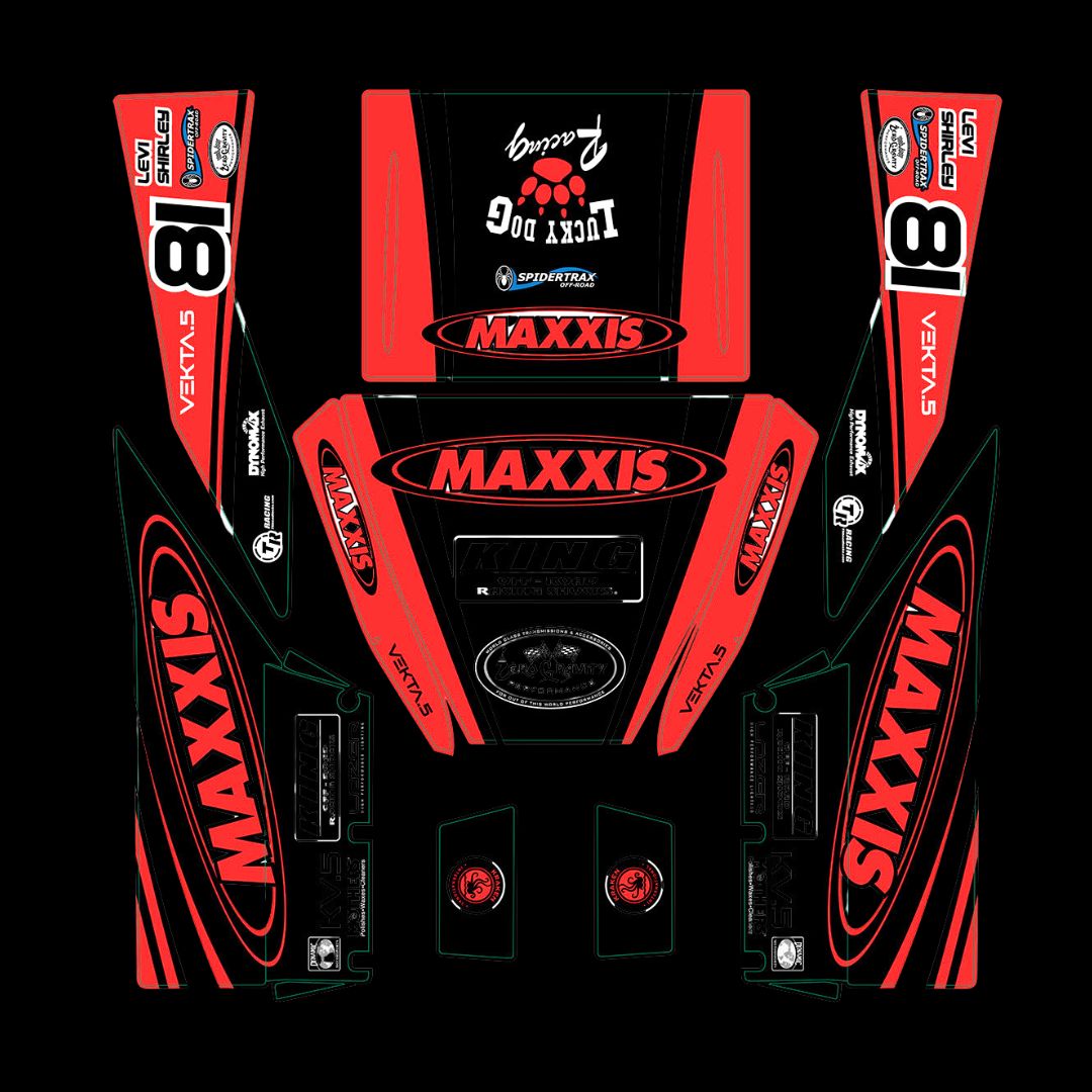 Kraken Vekta Maxxis Levi Shirley Livery Vinyl Wraps - KV8887