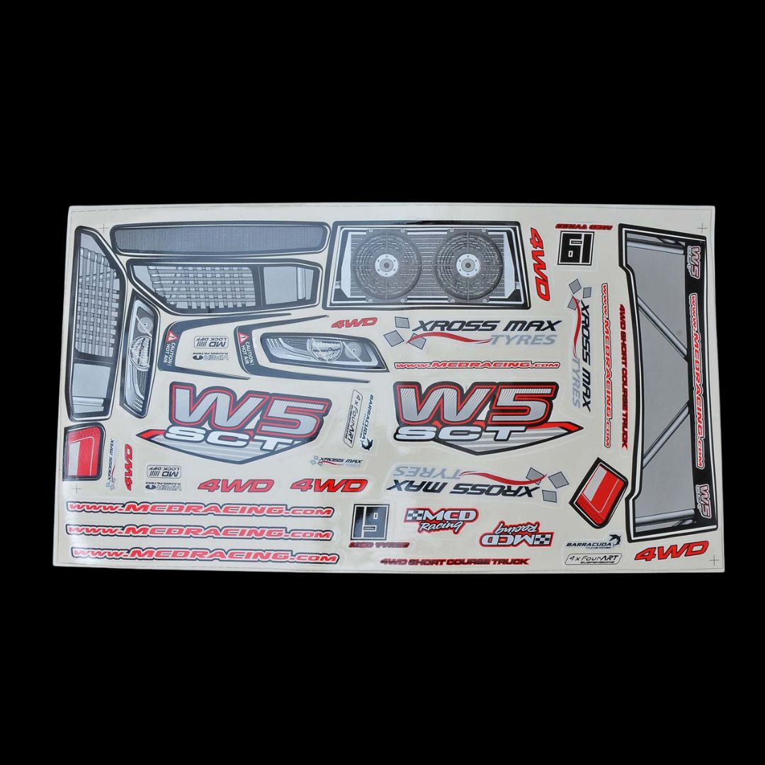 MCD W5 Body Shell Decal Set - 502501P – Taylor RC
