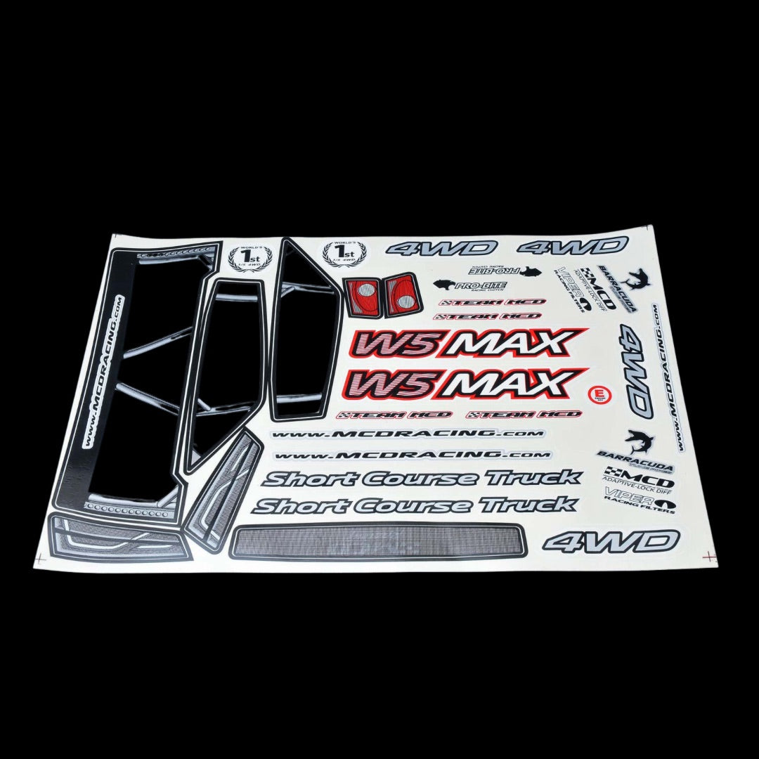 MCD W5 Max Body Shell Decal Set - M503601P