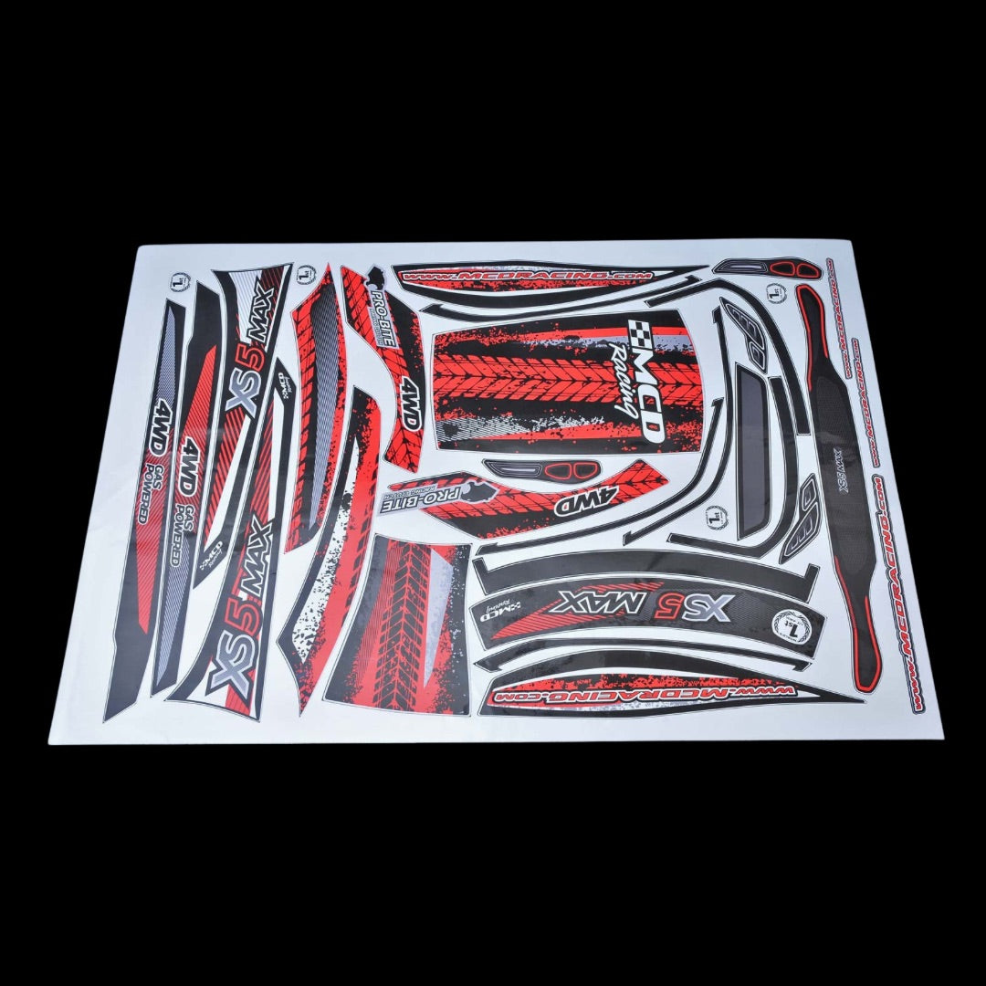 MCD XS5 Max Body Shell Graphic Decal Set (Opt.) - M504601P – Taylor RC