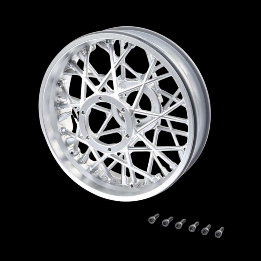 Rear Wheel Set, Satin Chrome: Promoto-MXZ-LOS46003