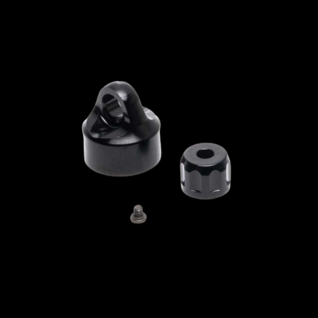 Shock Cap Set, Aluminum, Black: Promoto-MXZ-LOS363001