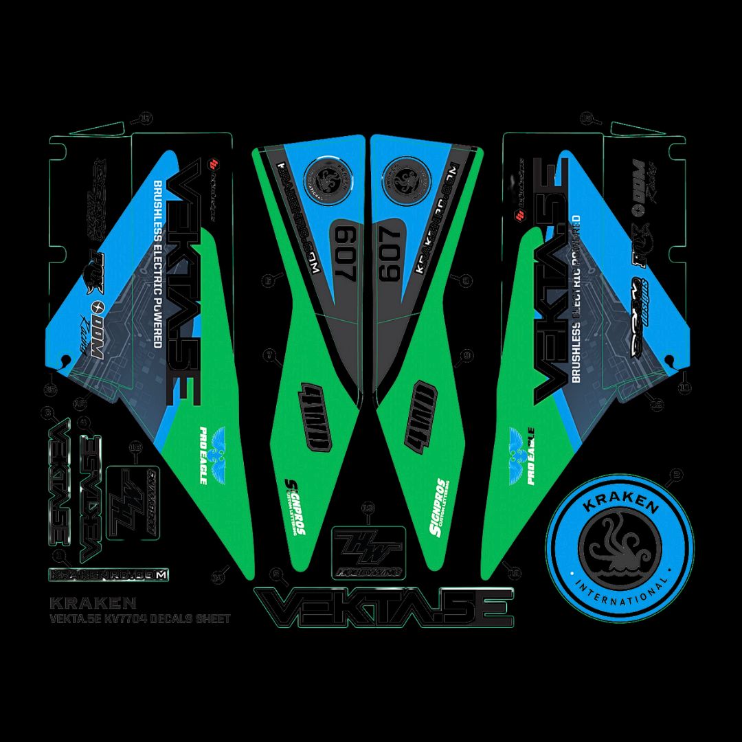 Kraken Vekta 5E ARTR Vinyl Wrap - KV3640