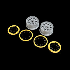 DBXL Silver wheels with colored bead lock rings (2)